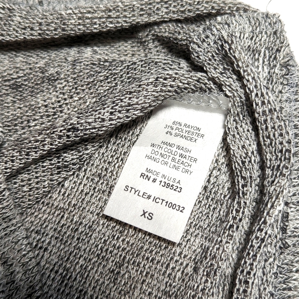 Troublemaker Tank Top XS, Black and White Heathered Sweater Lightweight - Picture 4 of 7